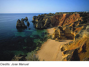 Strand an der Algarve, Portugal