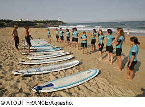 Surfschule in Aquitanien