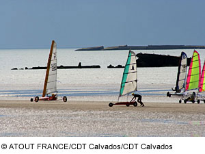 Strandsegeln, Normandie