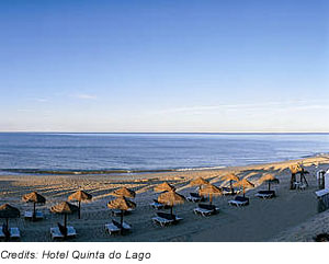 Strand von Almancil, Portugal