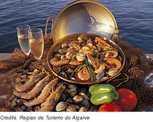 Seafood an der Algarve, Portugal