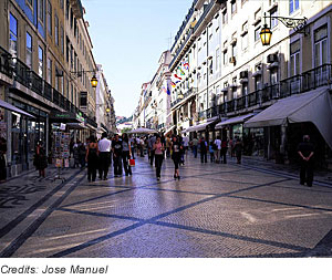 Lissabon, Rua Augusta, Costa de Lisboa